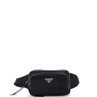 Prada Zip Waist Bag Tessuto Small